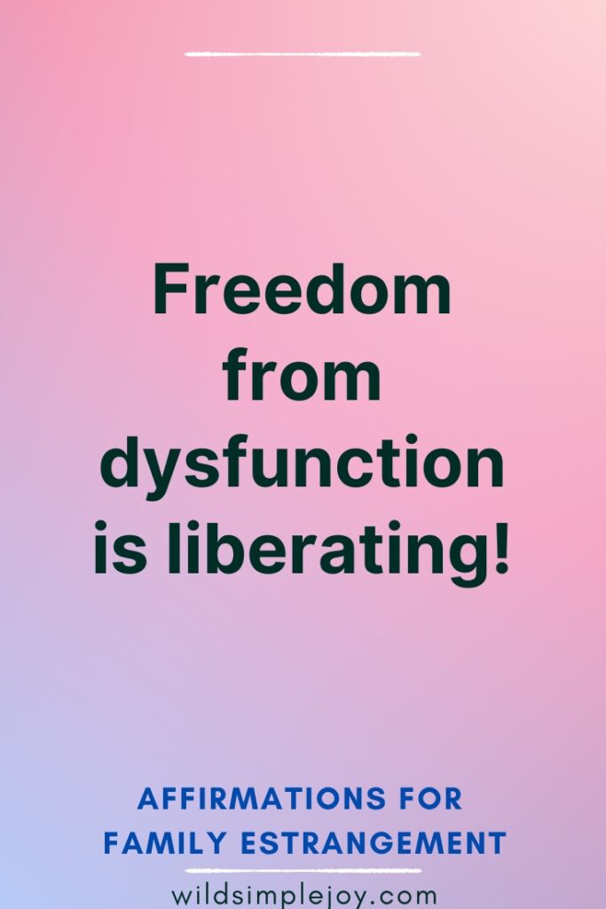 Freedom from dysfunction is liberating