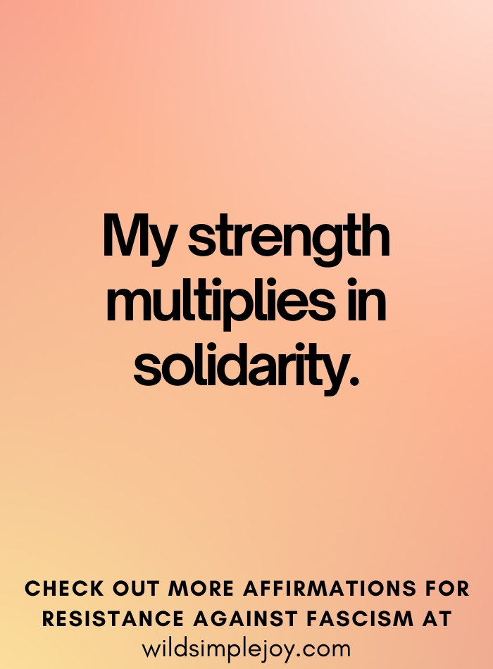 My strength multiplies in solidarity
