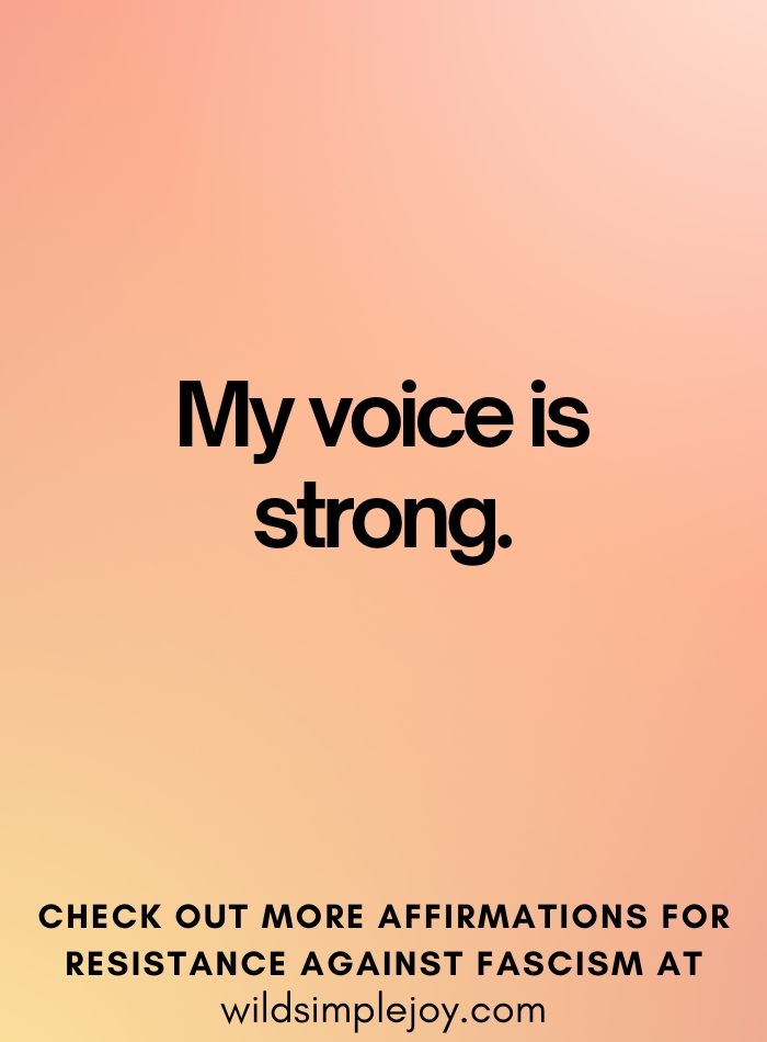 My voice is strong