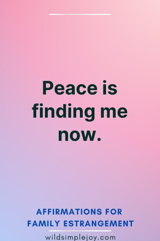 Peace is finding me now