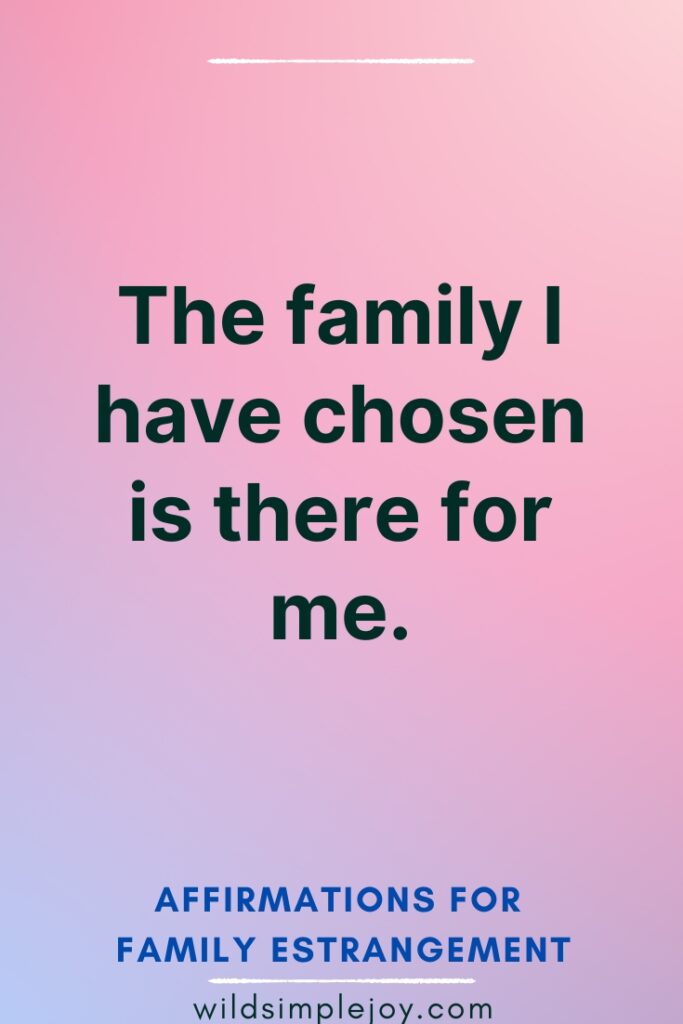 The family I have chosen is there for me