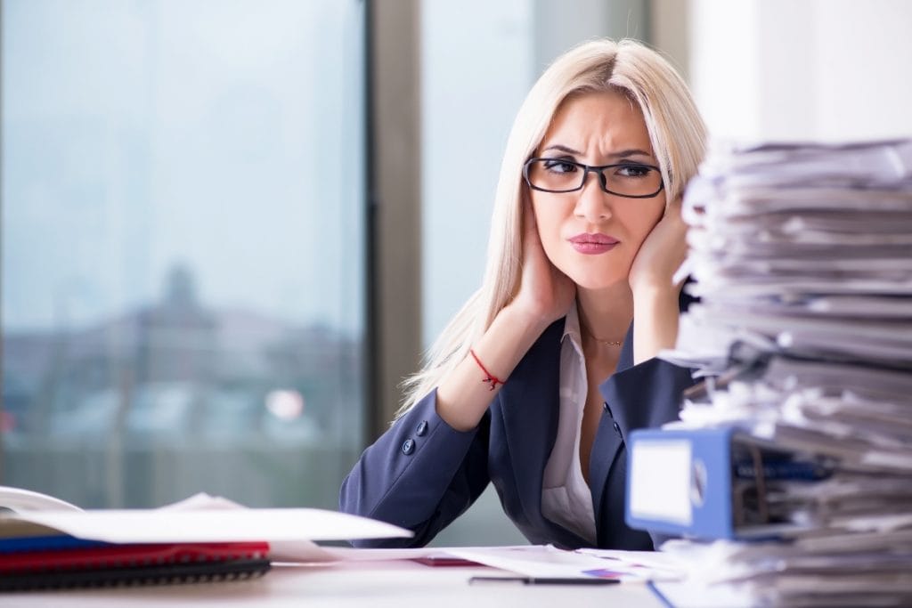 Woman using affirmations for Mondays and stressful work days