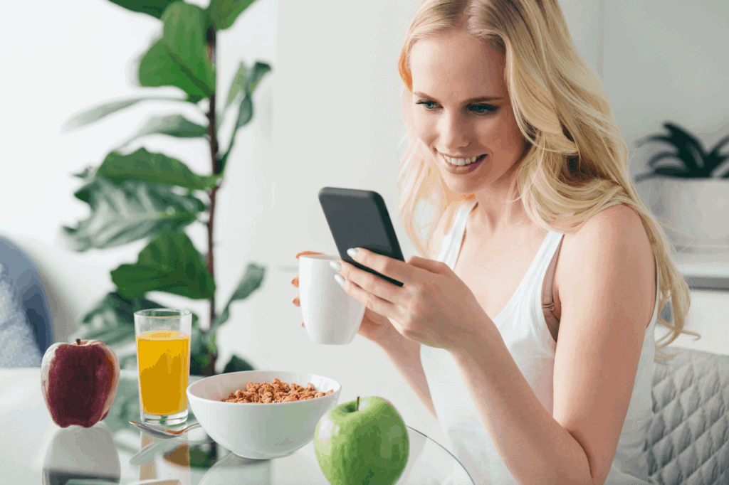 Woman eating healthy nutritious foods on Arbonne's 30 Days to Healthy Living Cleanse.