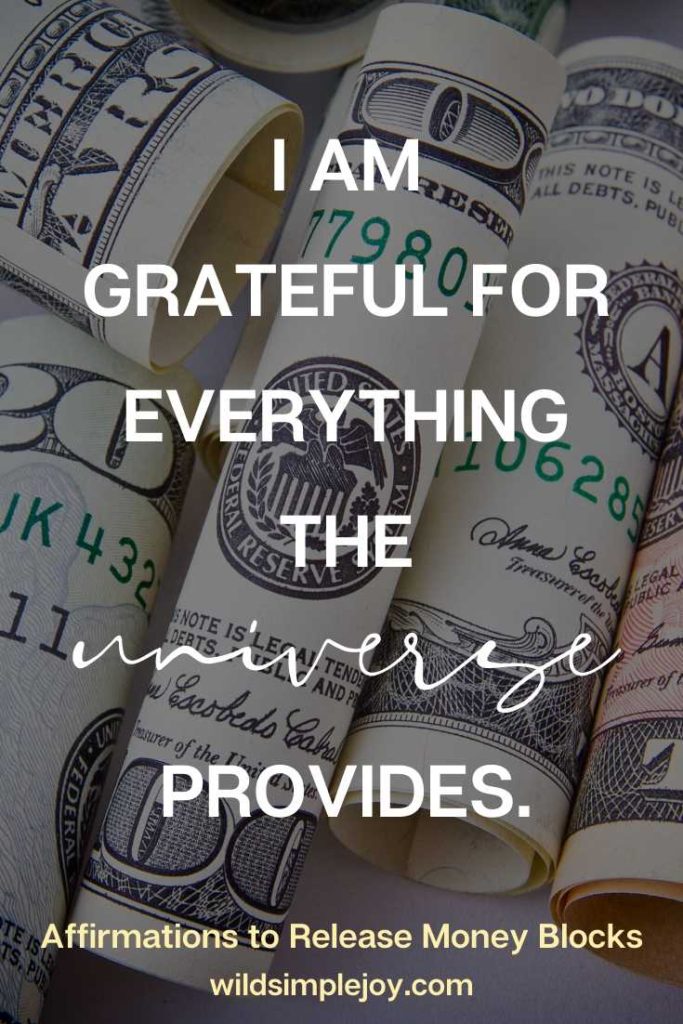 Affirmation: I am grateful for everything the universe provides.