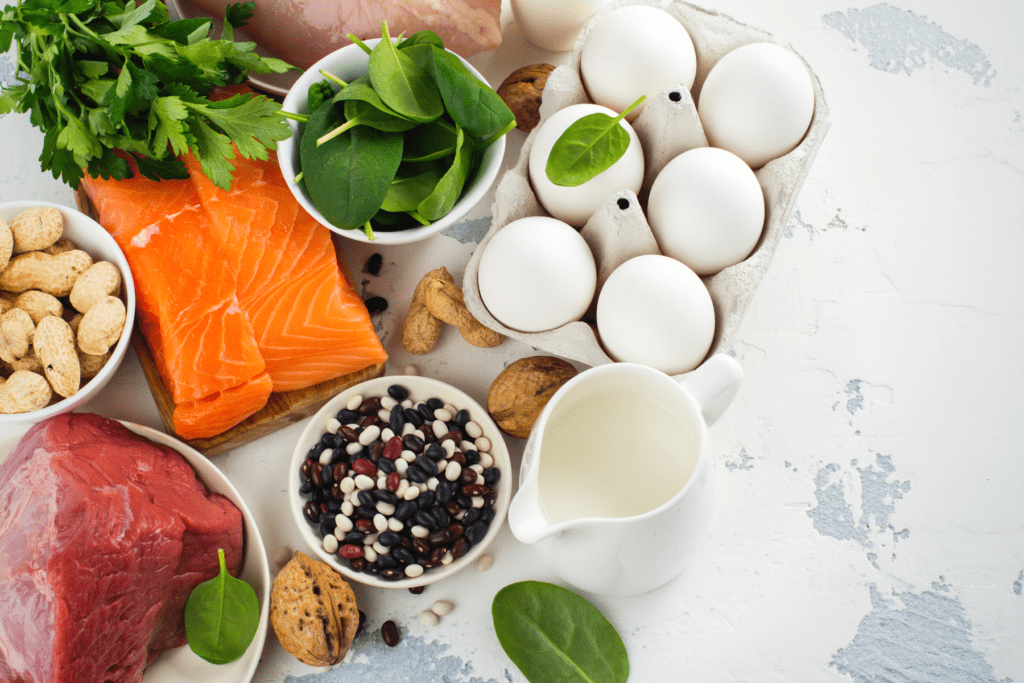 Foods high in protein will help keep you fuller longer, which is great in how to stay on track with your diet, especially after the holidays or a vacation.