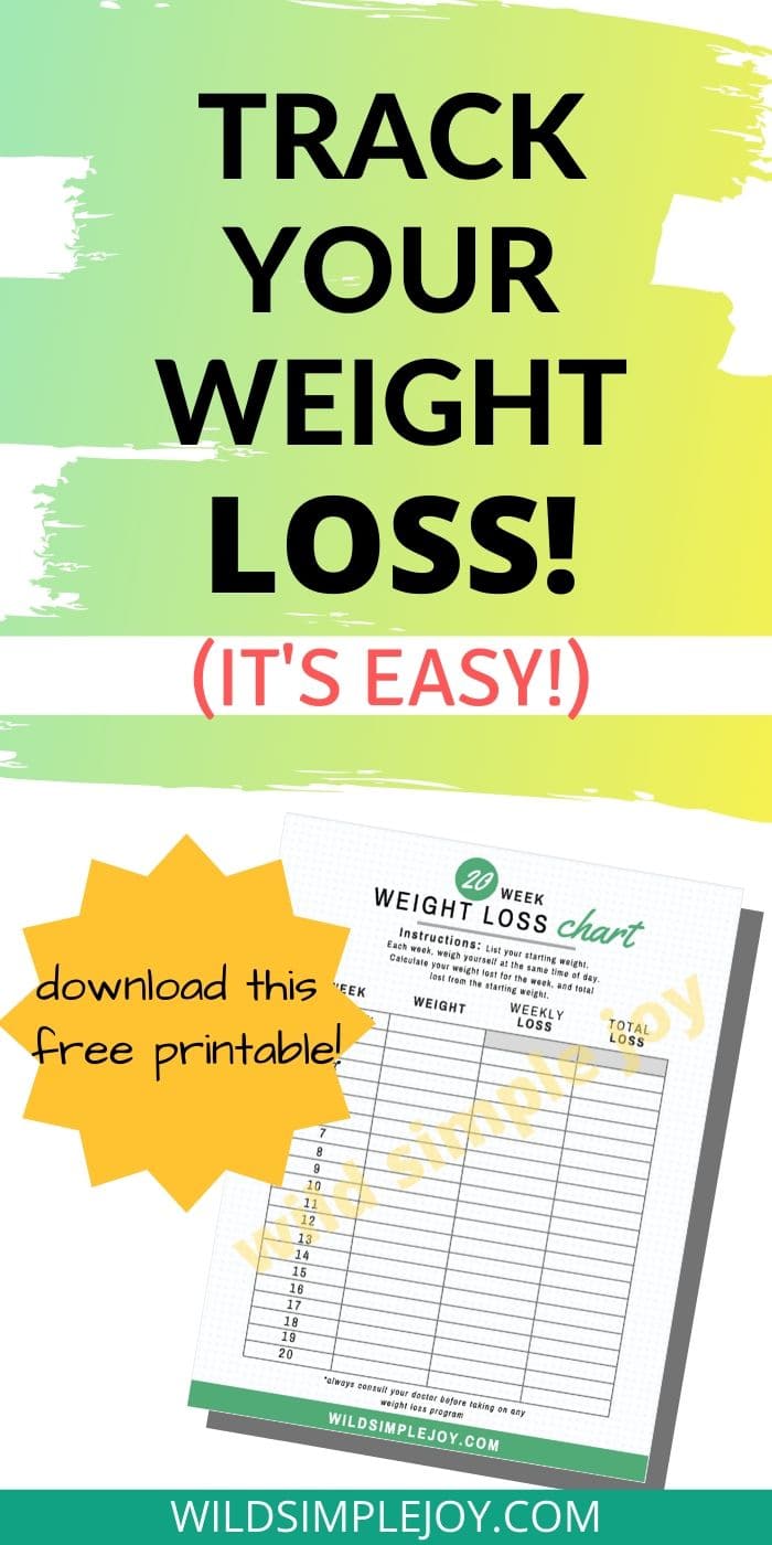 Weight Loss Chart - Digital and Printable Options – Wild Simple Joy