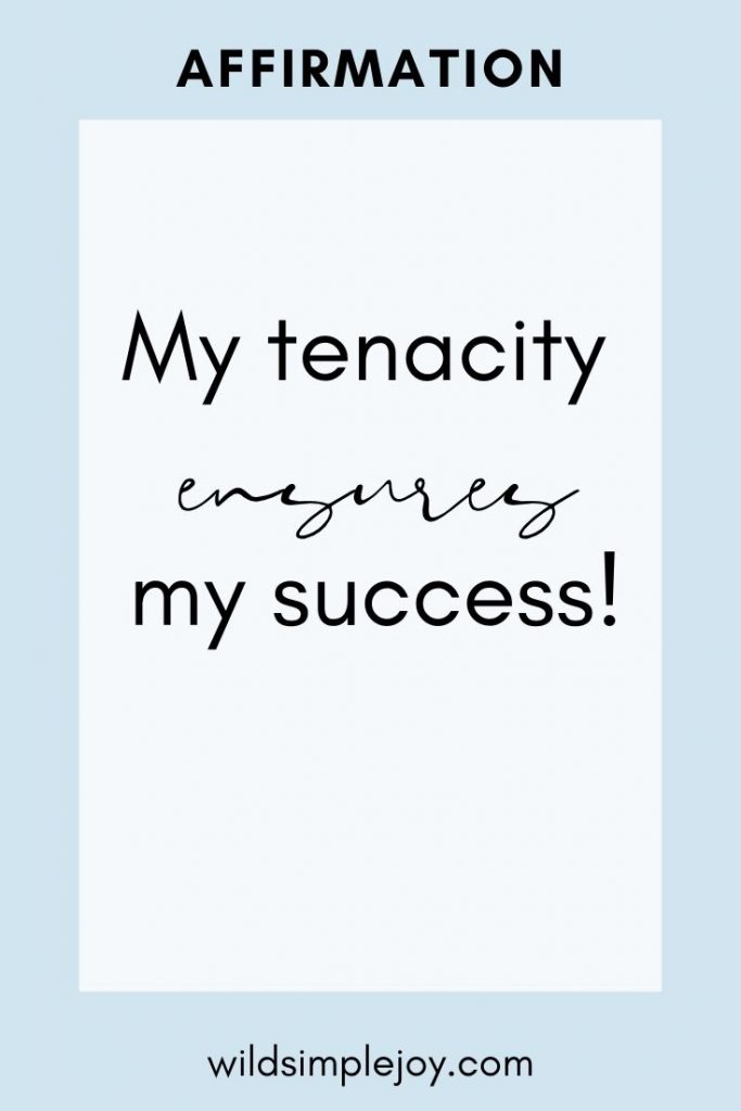 My tenacity ensures my success! Success Affirmations