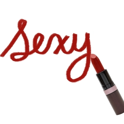 "Sexy" written with lipstick