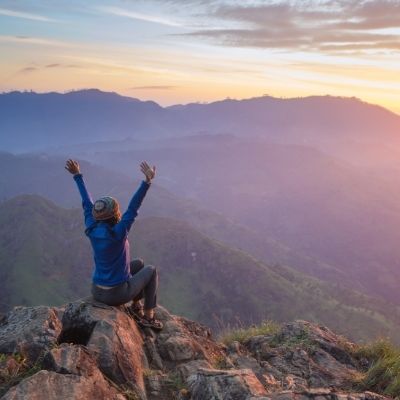 Woman feeling confident with success affirmations