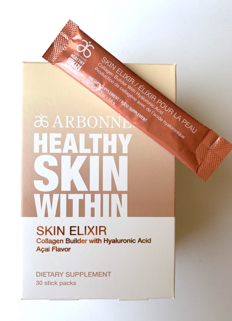 Arbonne Healthy Skin Within Skin Elixir Collagen Builder with Hyaluronic Acid Acai Flavor