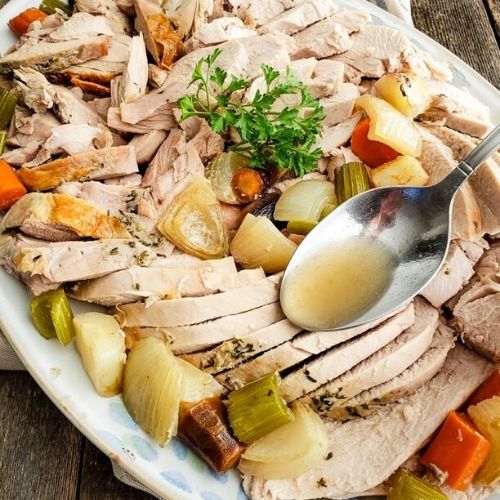 Easy Dry Brine & Roast Turkey in Parts from Savoring Today.