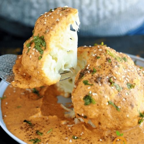Instant Pot Whole Roasted Cauliflower in Indian Masala from Belly Rules the Mind
