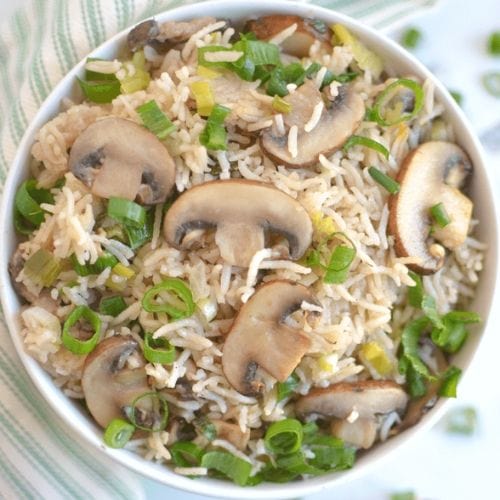Instant Pot Mushroom Rice Pilaf from Belly Rules the Mind