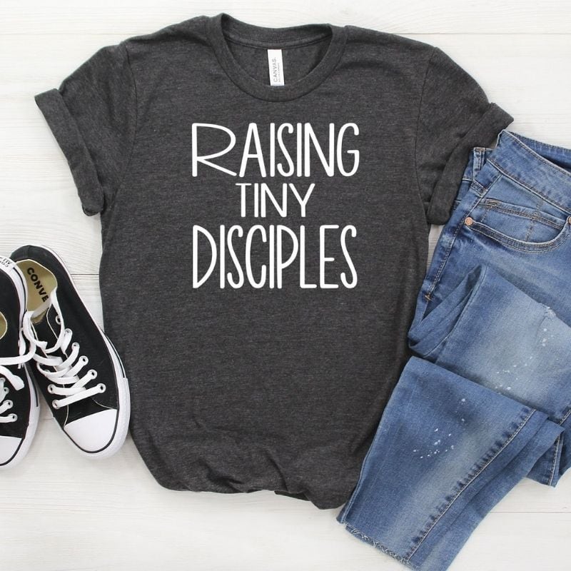Raising Tiny Disciples Mom T-shirt from Epic Life Design