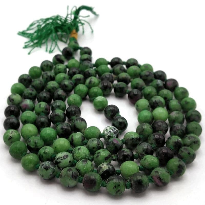 Ruby zoisite mala beads from New Age Healings