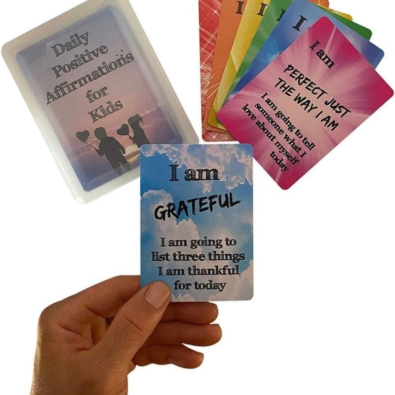 Daily Positive Affirmation Cards for Kids from Because I'm Happy