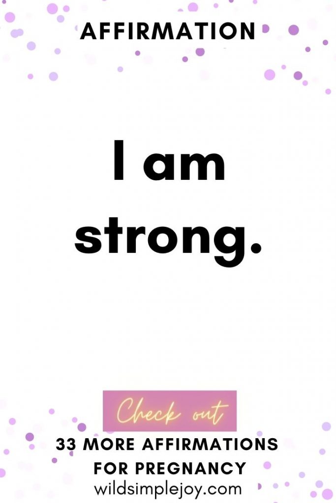 I am strong 