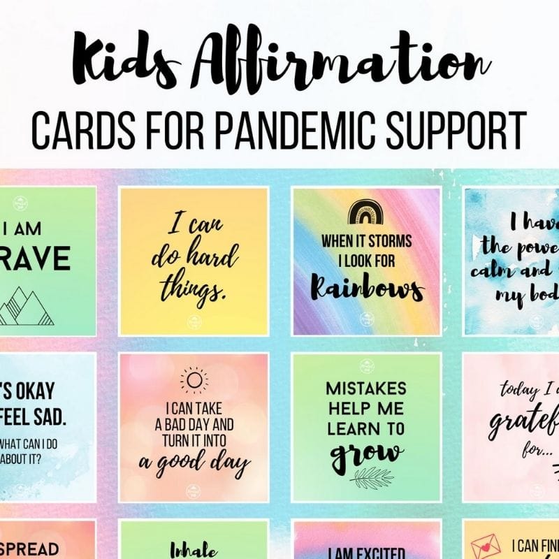 Kids Affirmation Cards for Pandemic Support from Mindset Gym