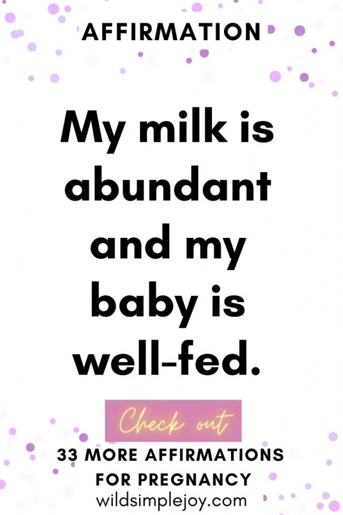 My milk is abundant