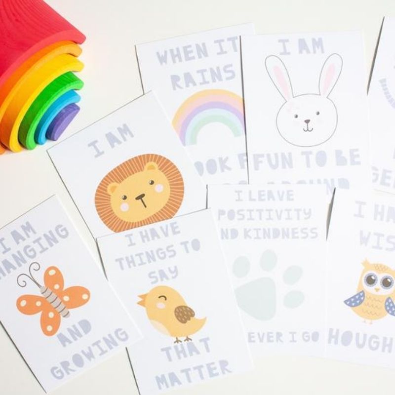 Toddler Affirmation Cards Printable from Ink and Scribbles Kids