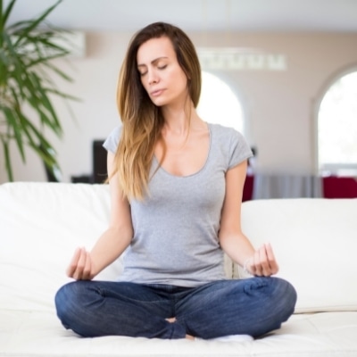 Woman meditating