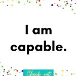 I am capable, Affirmations for Toddlers