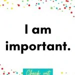 I am important