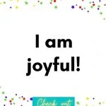 I am joyful!, Affirmations for Toddlers