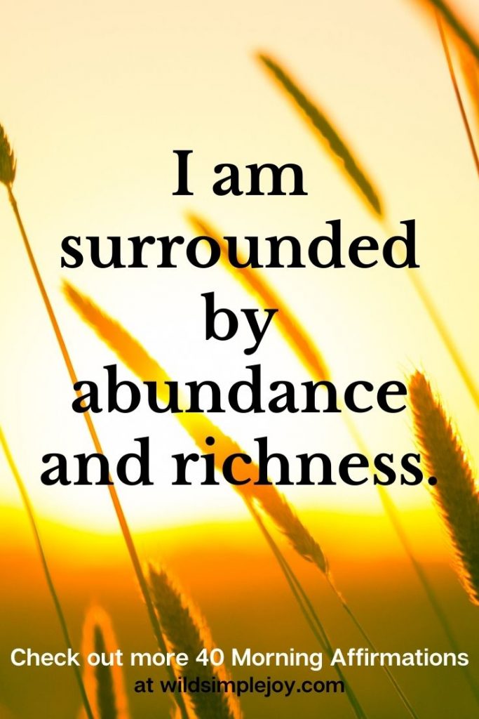 I am surrounded by abundance and richness