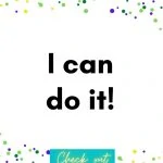 I can do it!, Affirmations for Toddlers