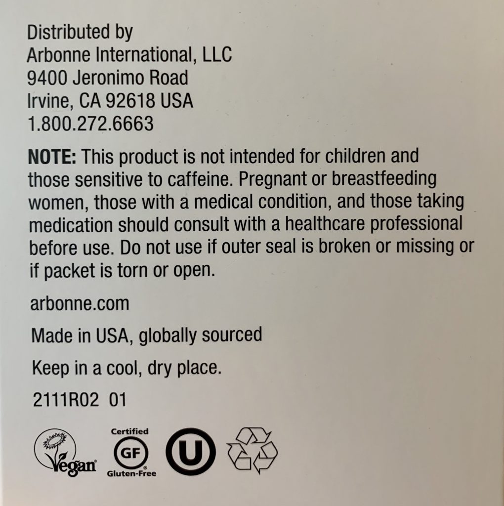 New Arbonne Fizz Stick Pregnancy Label: "Pregnant or breastfeeding women, those with a medical condition, and those taking medication should consult with a healthcare professional before use."