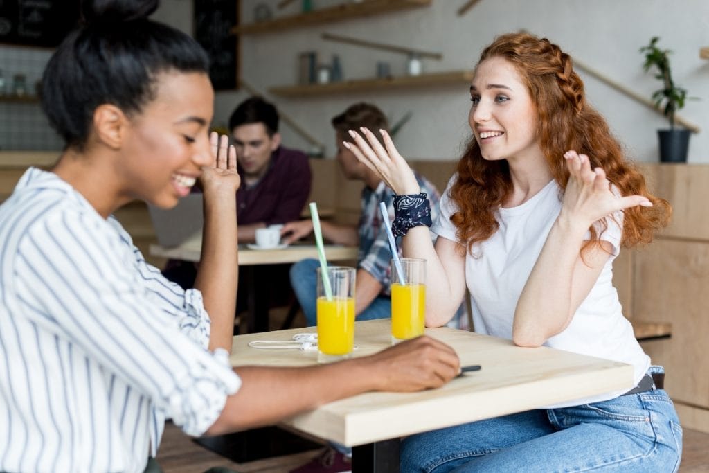 Women having fun together is a great way for women to support other women