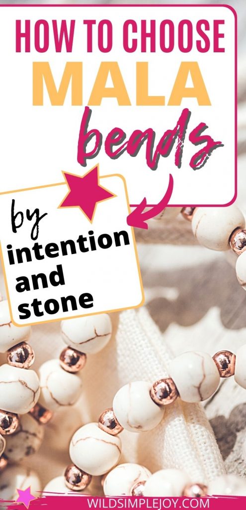 How to Choose Mala Beads by Intention and Stone: Pinterest Image.