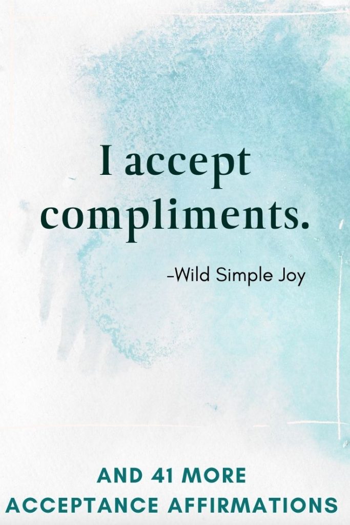 I accept compliments