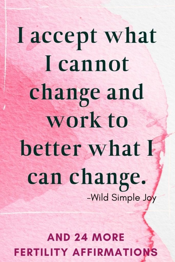 I accept what I cannot change and work to better what I CAN change