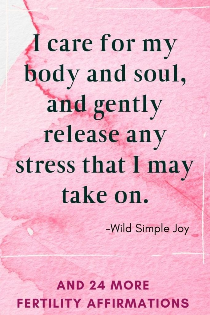 I care for my body and soul, and gently release any stress that I may take on