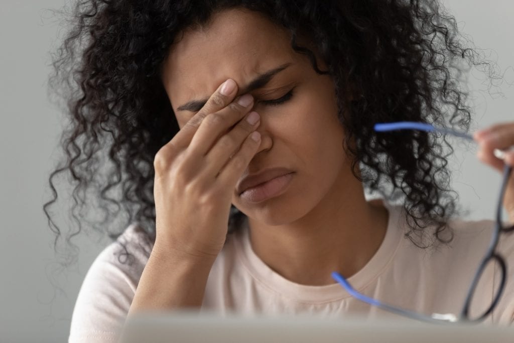 Woman thinking "I don't know what is wrong with me."