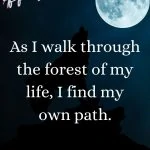 As I walk through the forest of my life, I find my own path