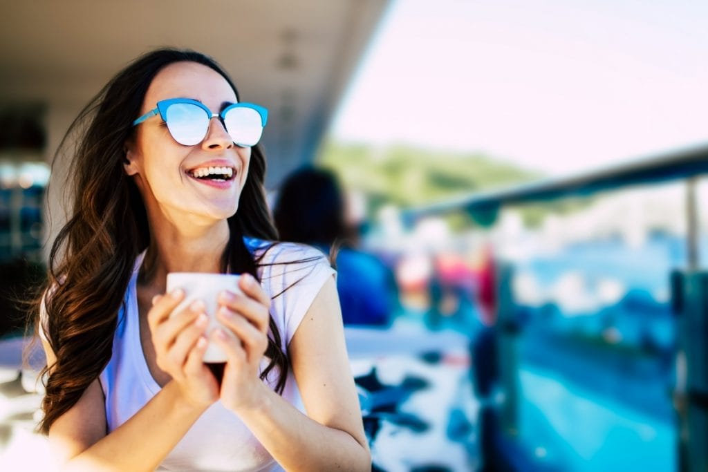 Smiling woman knows the benefits of self-love