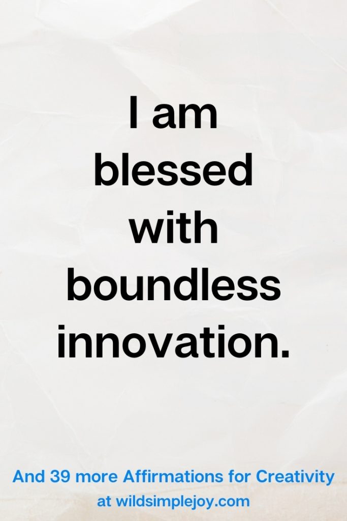 I am blessed with boundless innovation