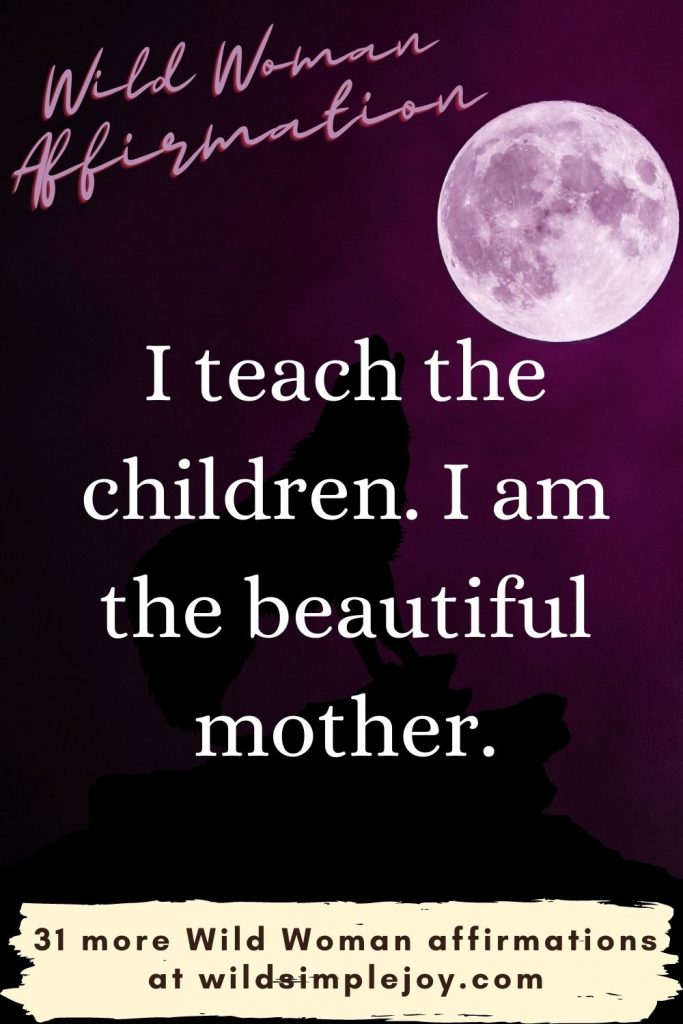 I teach the children. I am the beautiful mother