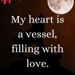 My heart is a vessel filling with love