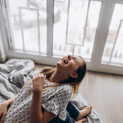 Woman laughing