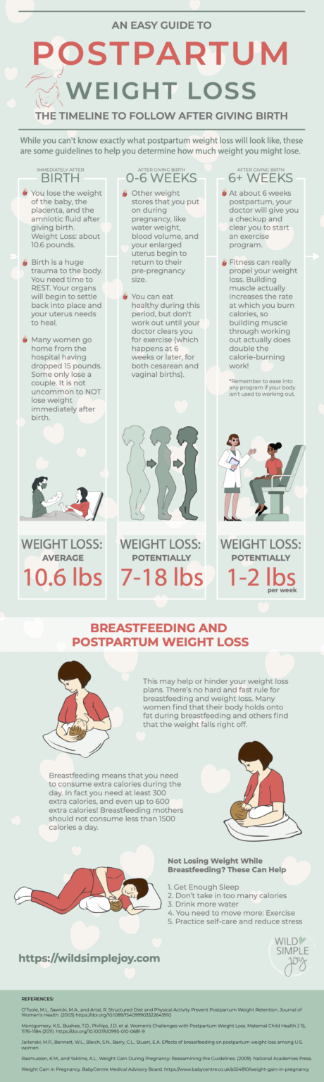 Postpartum Weight Loss Timeline (and Downloadable Chart) – Wild Simple Joy