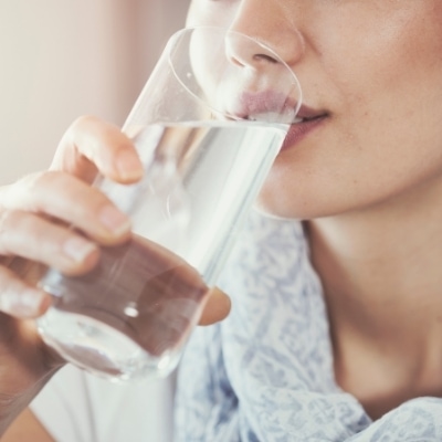 Woman drinking water