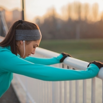 Woman working out in the morning