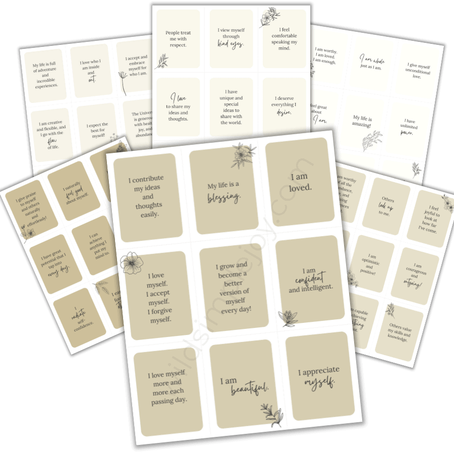 Affirmations for Self Worth mockup