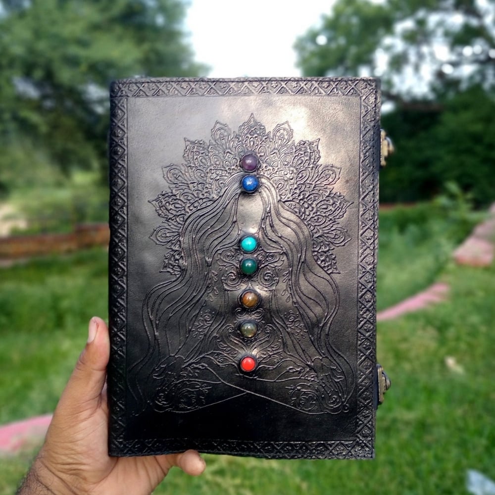 Crystal Healing Yoga Journal with Chakras from Seven Stone Journal