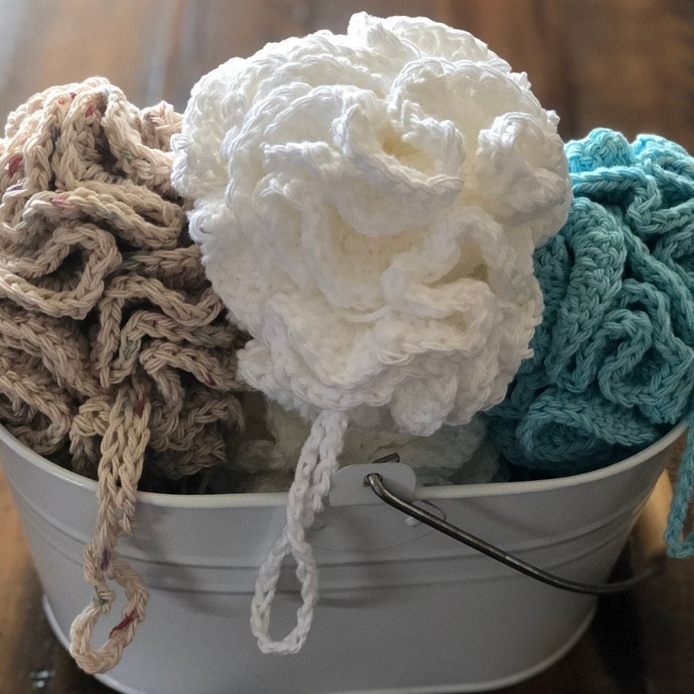 Bath & Shower Poof from LIL BLUE BOXox Designs Eco-friendly Gift Ideas for Her