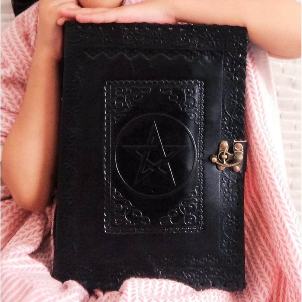 Book of Shadows Handmade Journal with Pentagram from Handmade Panache on Etsy